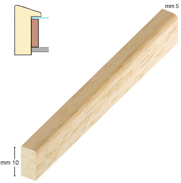 Spacer ramin, 5x10 mm, bare timber - D10R