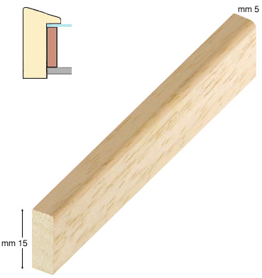 Spacer ramin, 5x15 mm, bare timber - D15TIGLIO