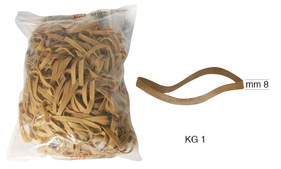 Elastic bands, diameter 12 cm - Pack 1 kg