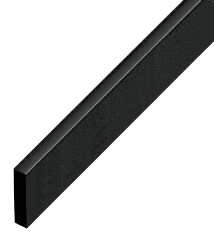 Spacer plastic, flat 5x20mm - black