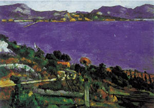 Poster on bars: Cezanne: L'Estaque 120x90 cm