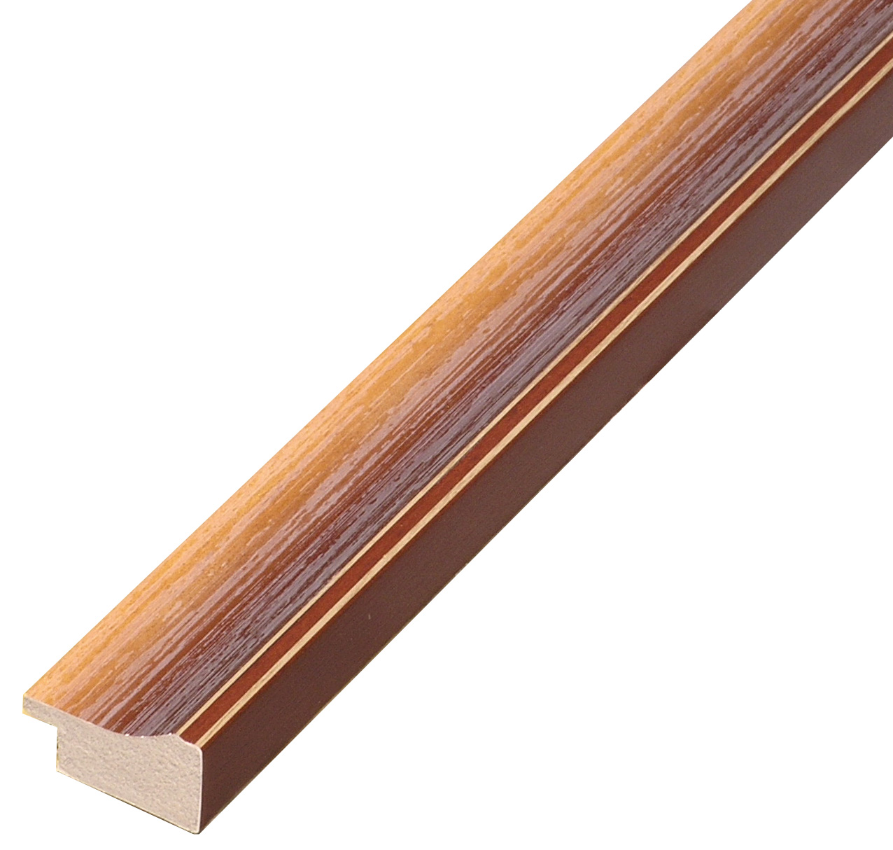 Moulding PVC - Width 32mm - Height 17mm -  Finish reddish