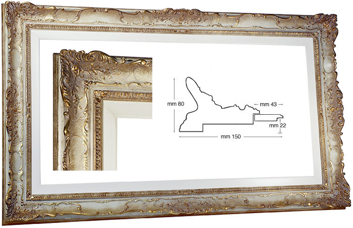 Ready-made decorated Frame Rome cm 60x120