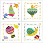 Set of 4 prints: Baby Alphabet - cm 30x30