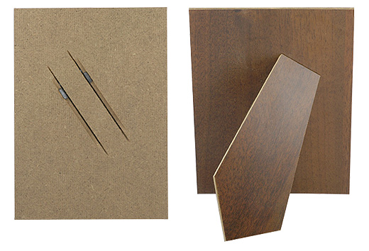 Brown MDF backs, adjustable strut - 10x15 cm