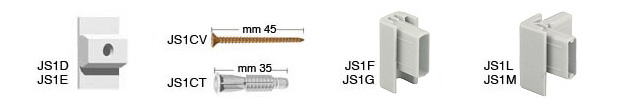 Clips for JS1 for even walls - Pack 50 pcs