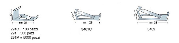 Springs for clip frame mod.291 - Pack 100