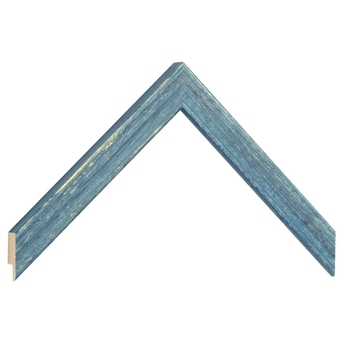 Moulding ayous flat 20mm - mottled, blue - Sample