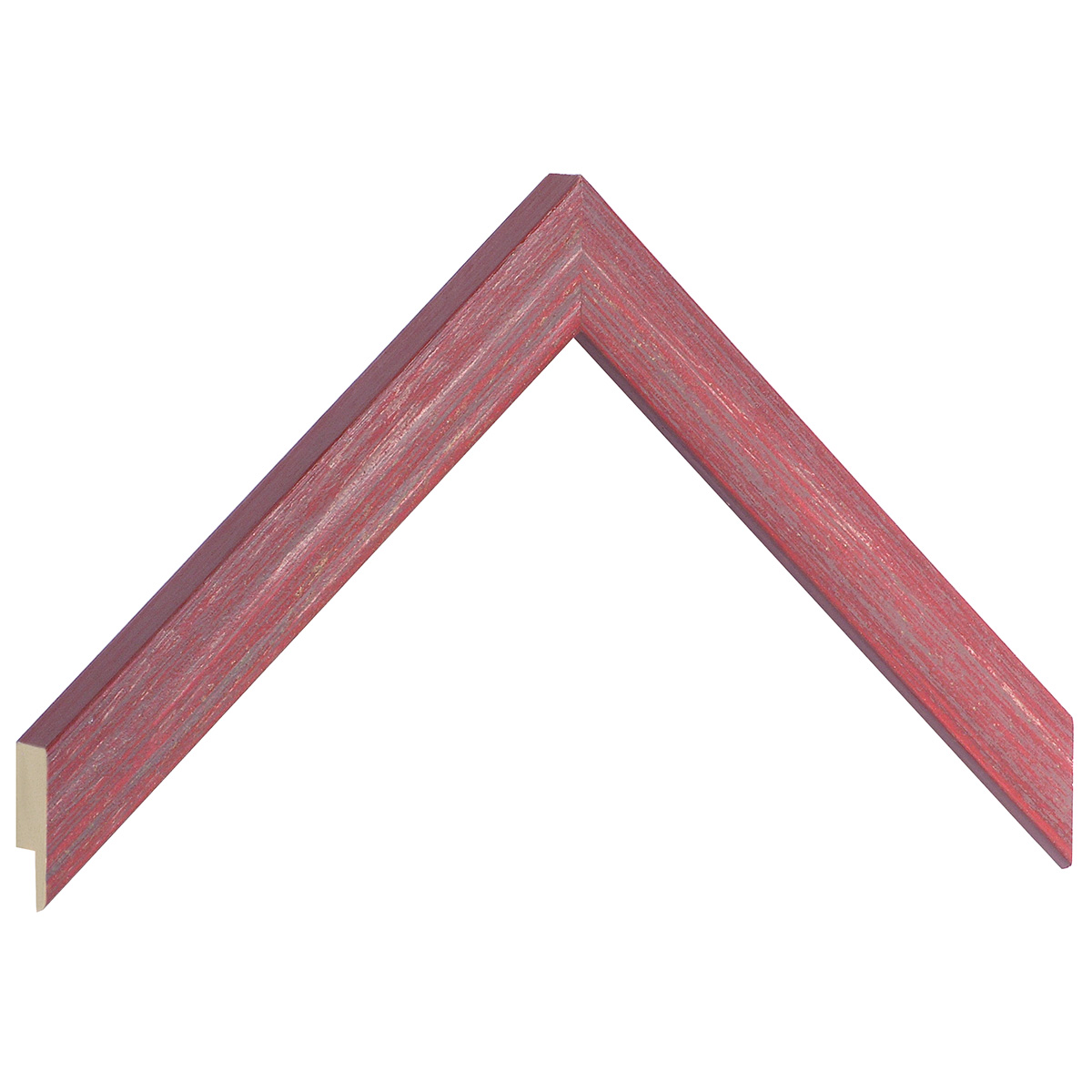 Moulding ayous flat 20mm - mottled, red - Sample