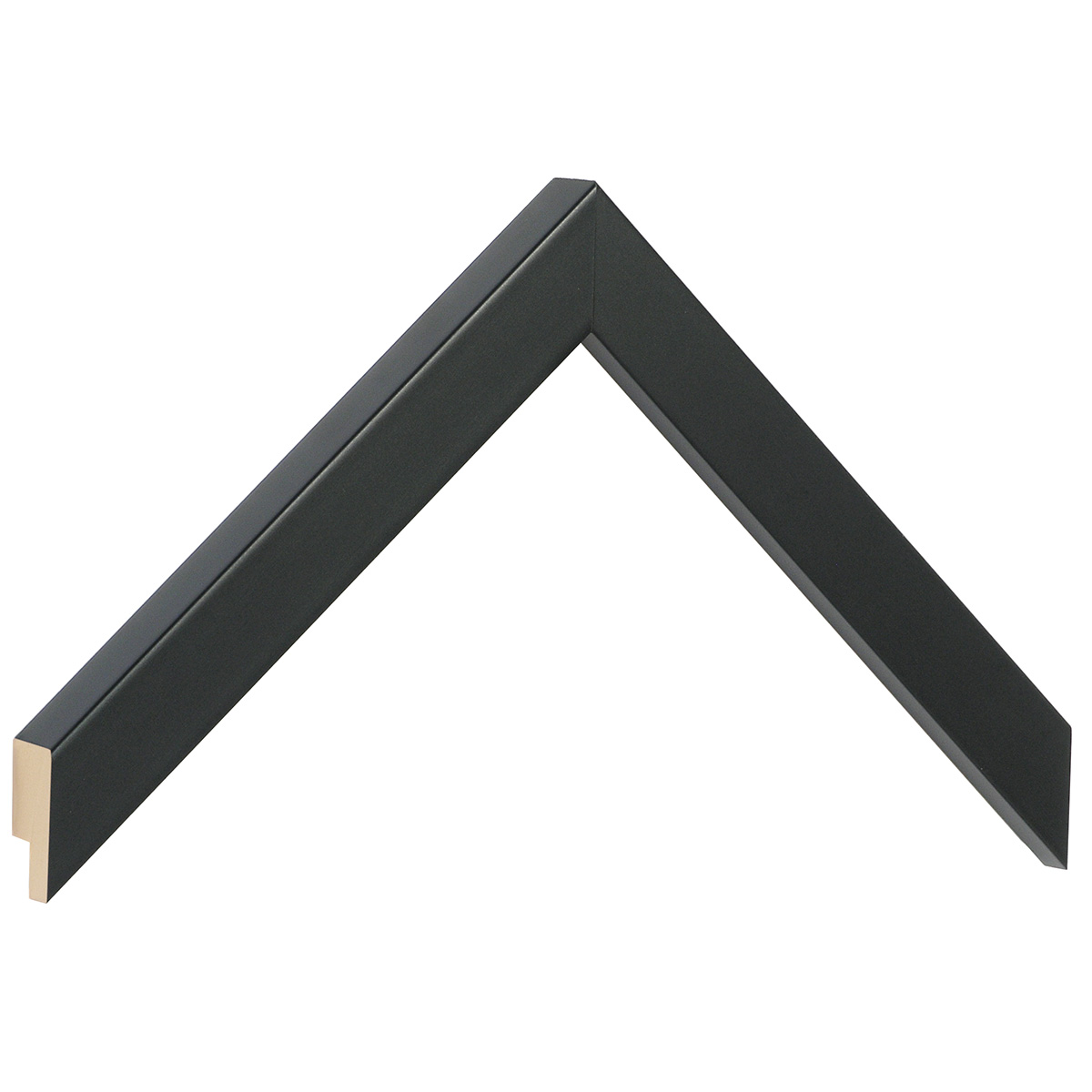 Moulding ayous, width 20mm height 20 - Mat Black - Sample