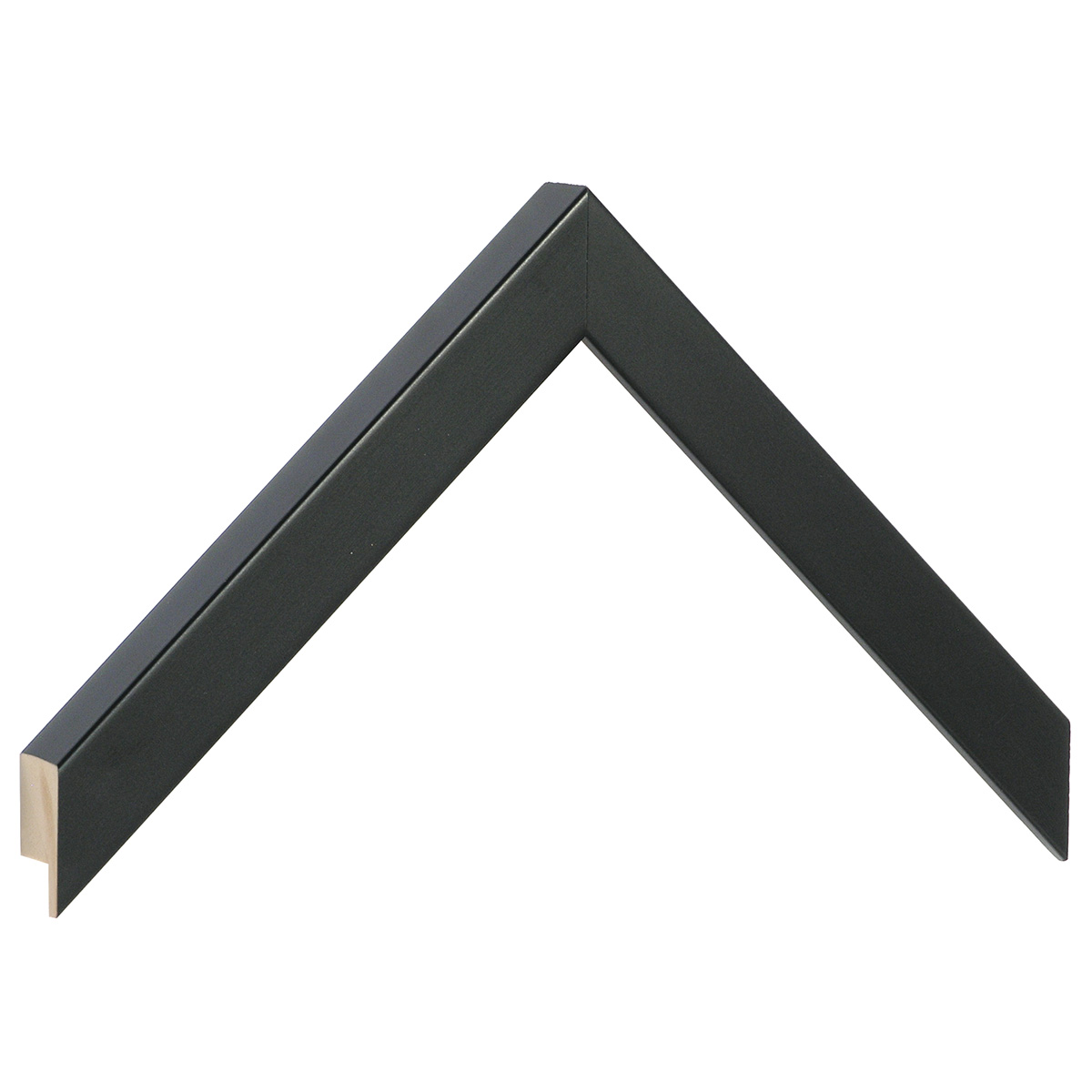 Moulding ayous, width 20mm height 20 - Black, matt - Sample