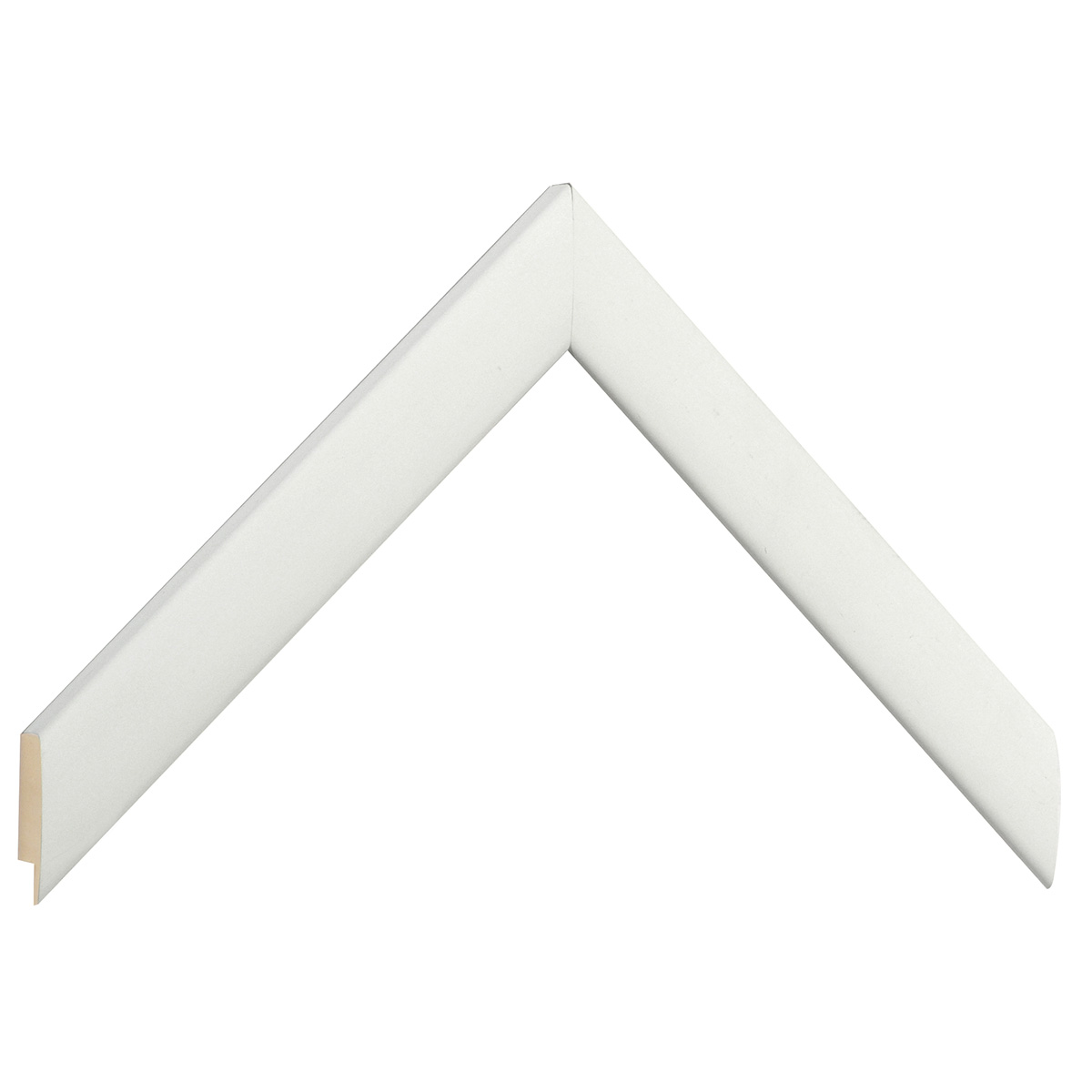 Moulding ayous, width 23mm height 13 - matt white - Sample