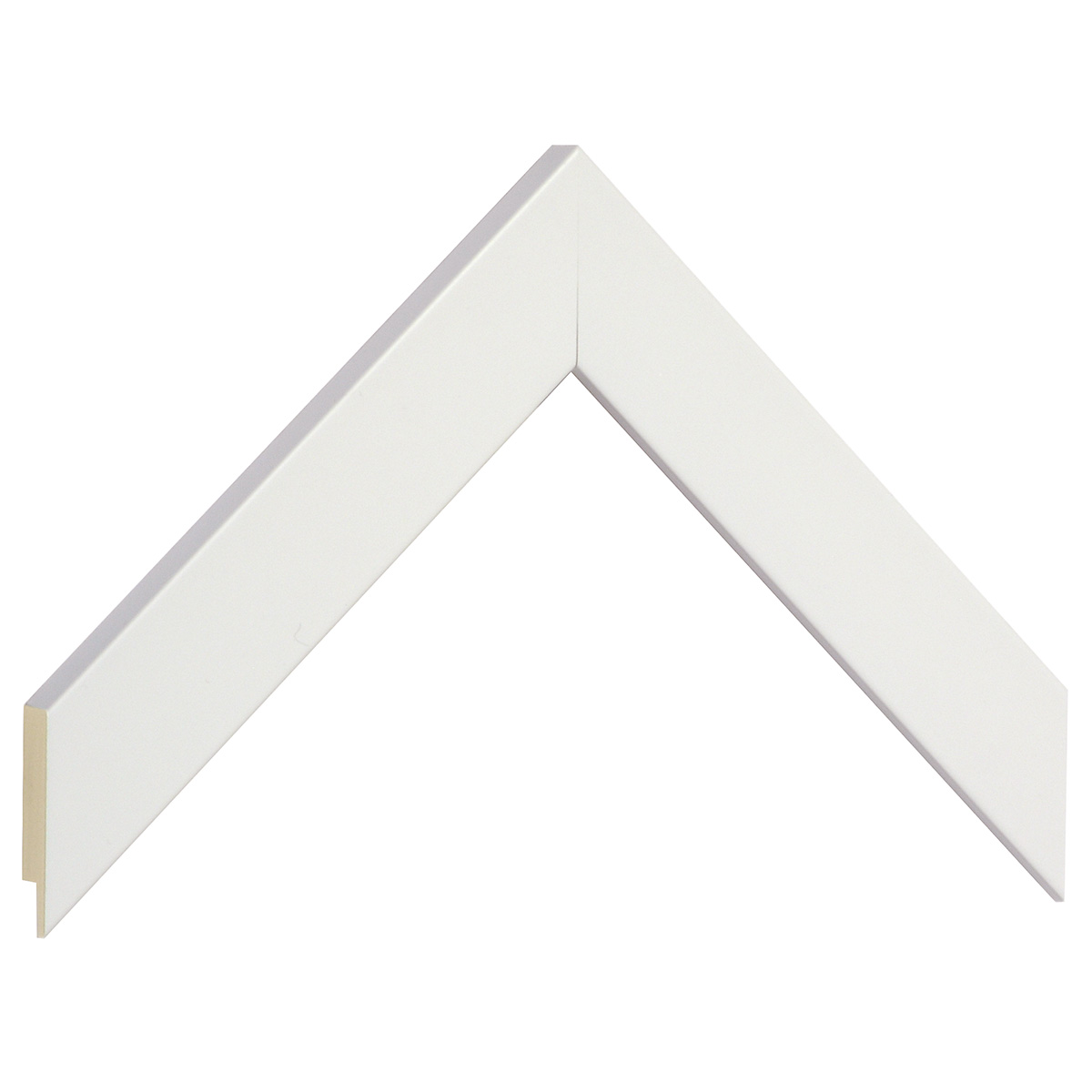 Moulding ayous, width 30mm height 14 - matt white - Sample