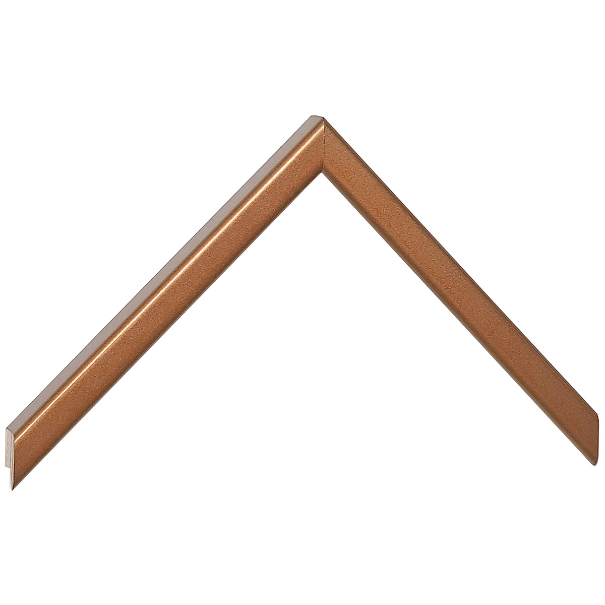 Moulding finger-jointed pine, width 14mm - finish copper - Sample