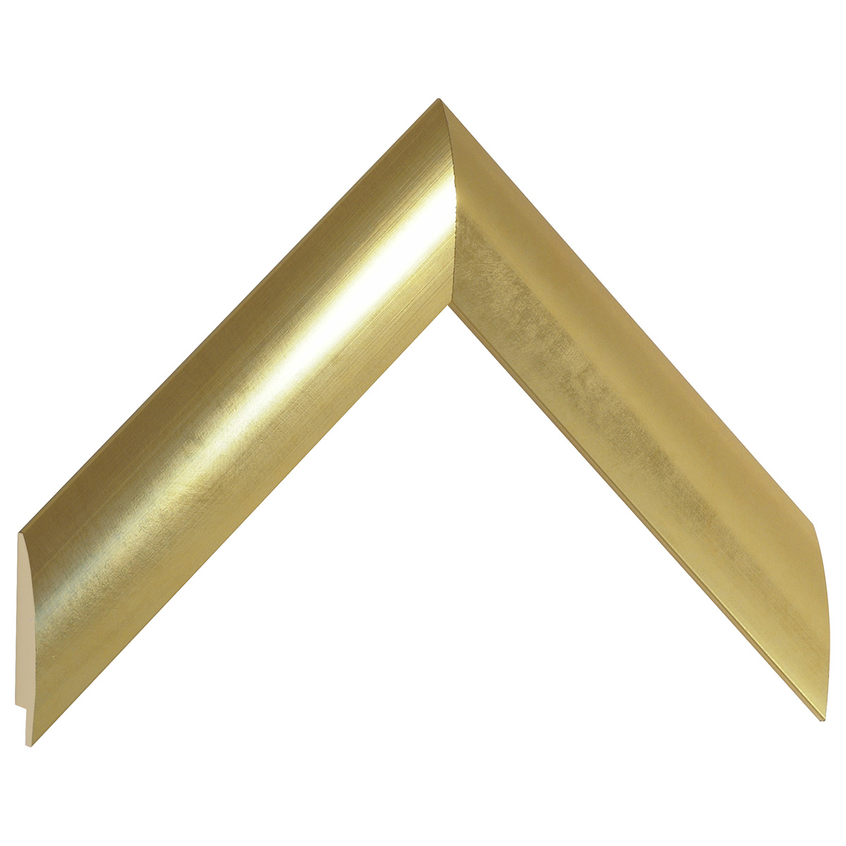 Moulding finger-jointed pine, width 35mm - gold finish - Sample