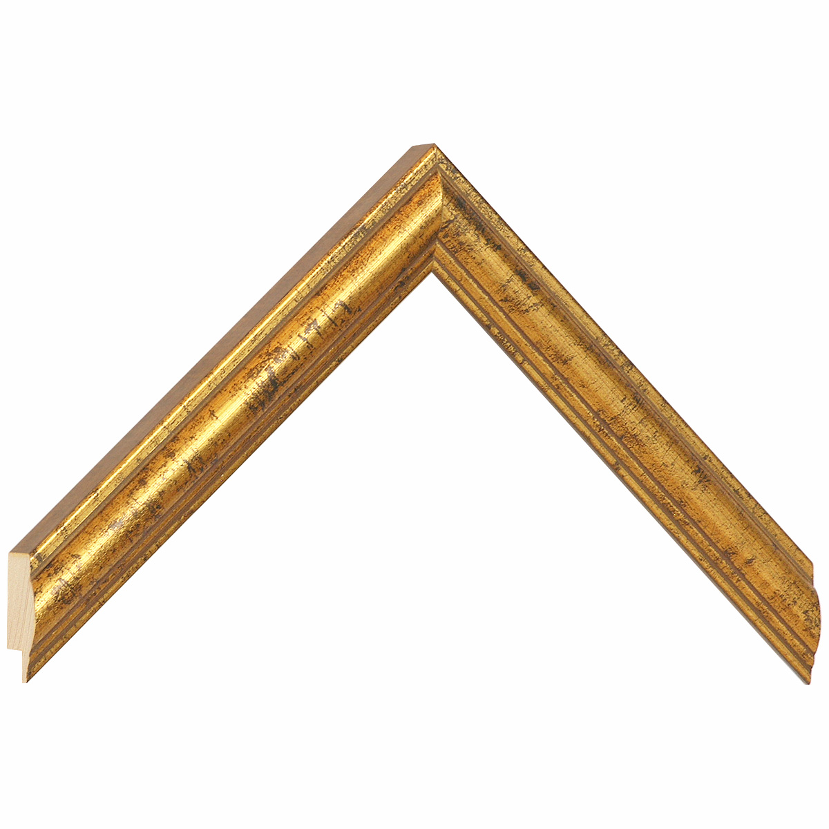 Moulding finger-jointed pine, widht 22mm, height 24mm - Old Gold - Sample