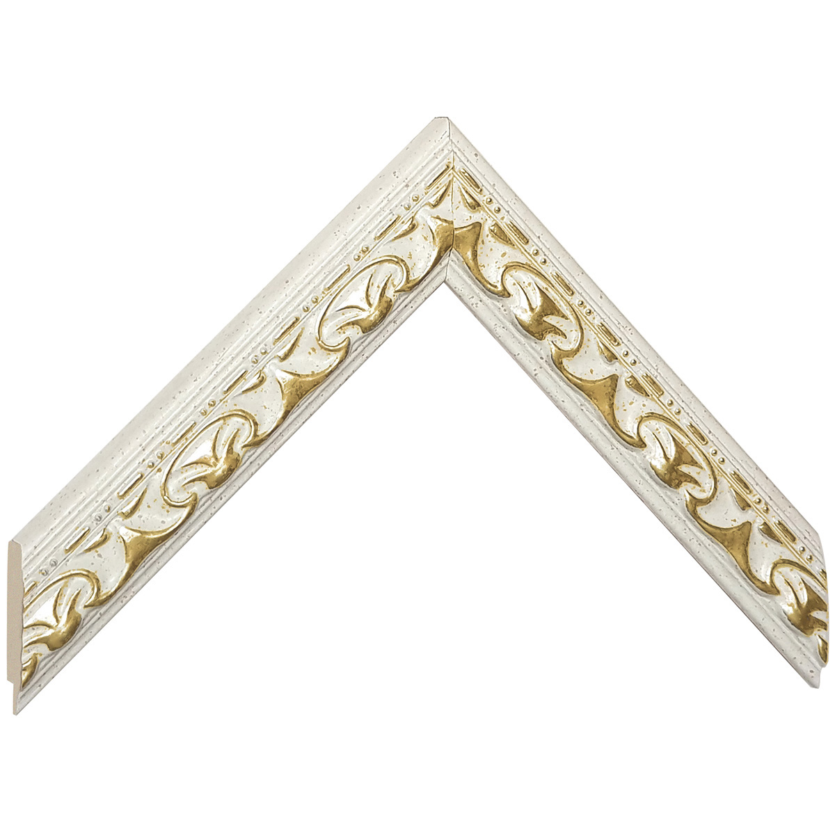 Moulding ayous, white with golden decorations - Sample