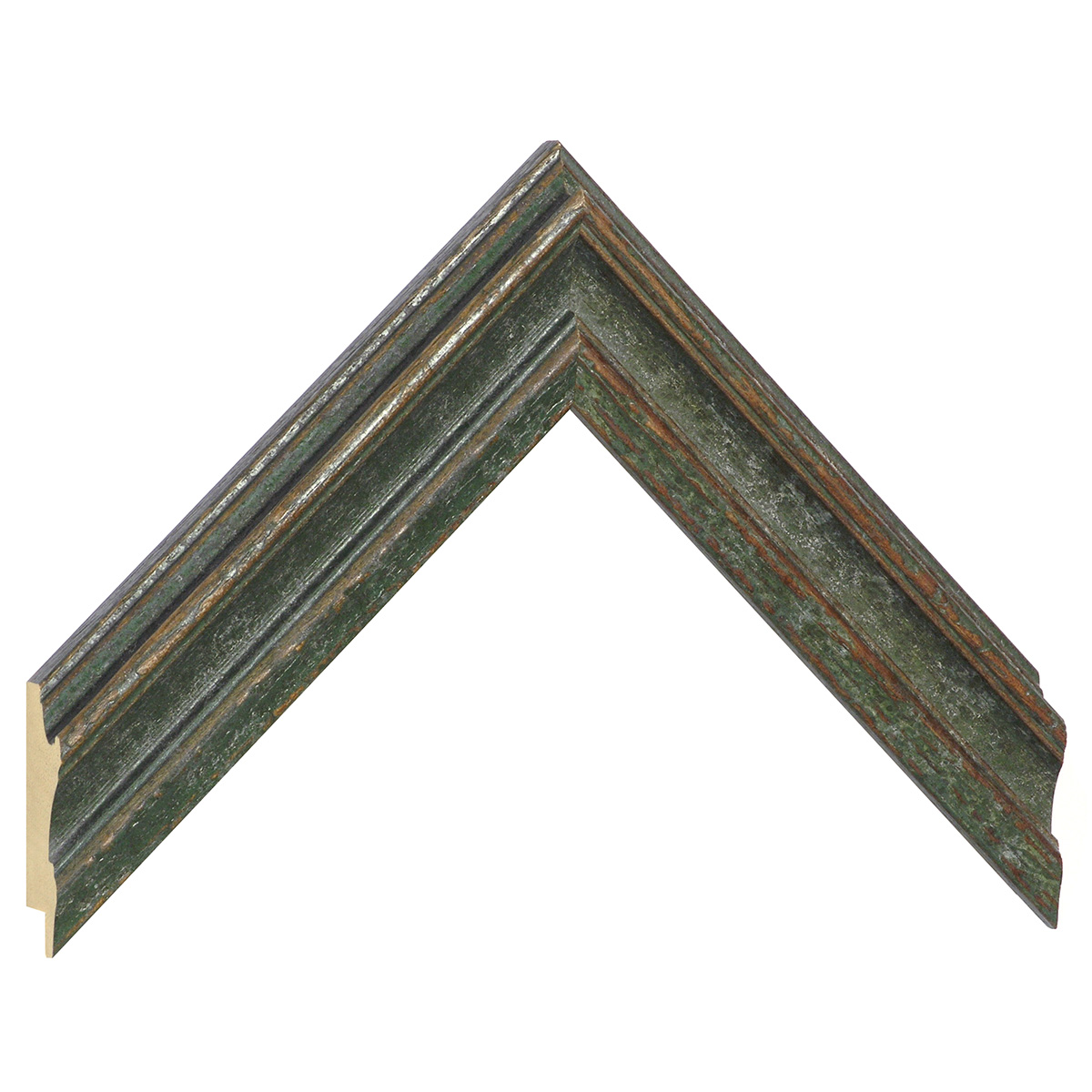 Moulding ayous, 37mm, aged finish - olive - Sample