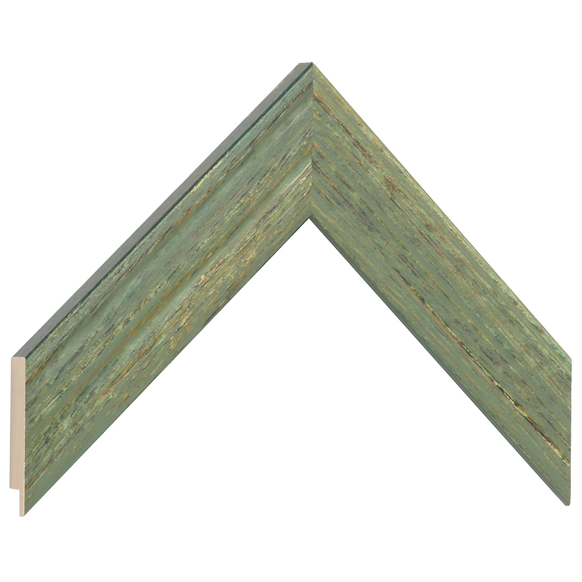 Moulding ayous flat 39mm - mottled, green - Sample