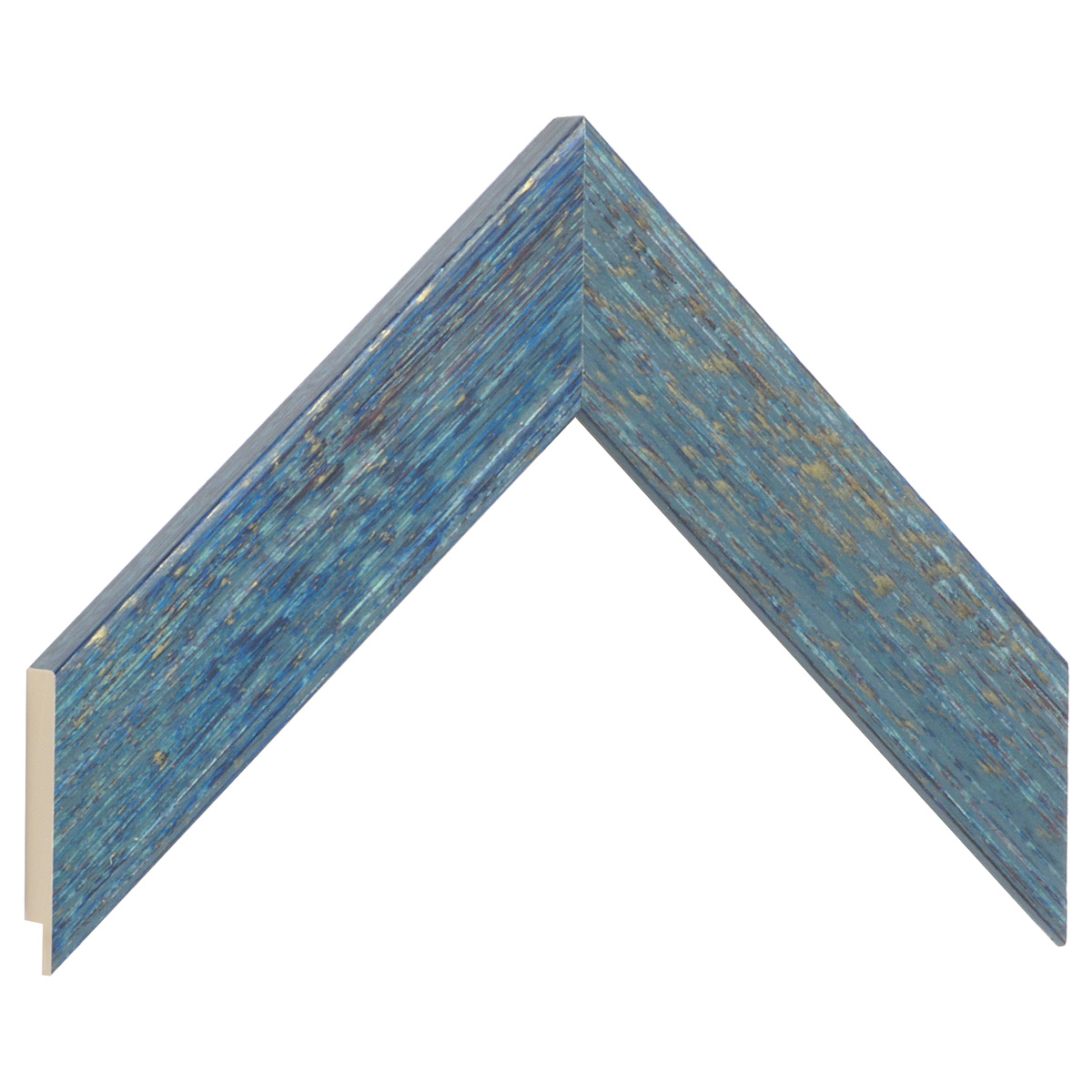 Moulding ayous flat 39mm - mottled, blue - Sample