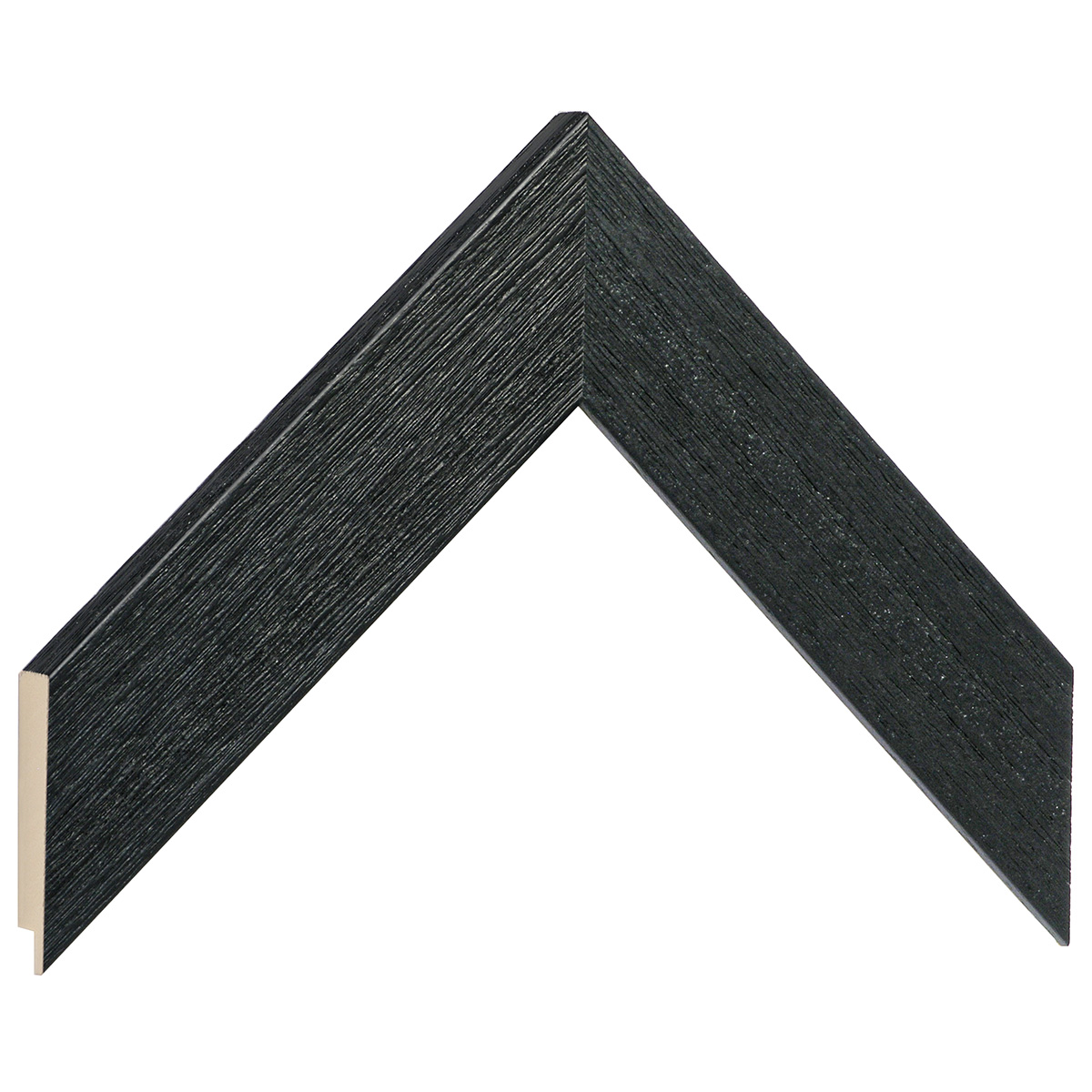 Moulding ayous, width 40mm height 16 - black, open grain - Sample