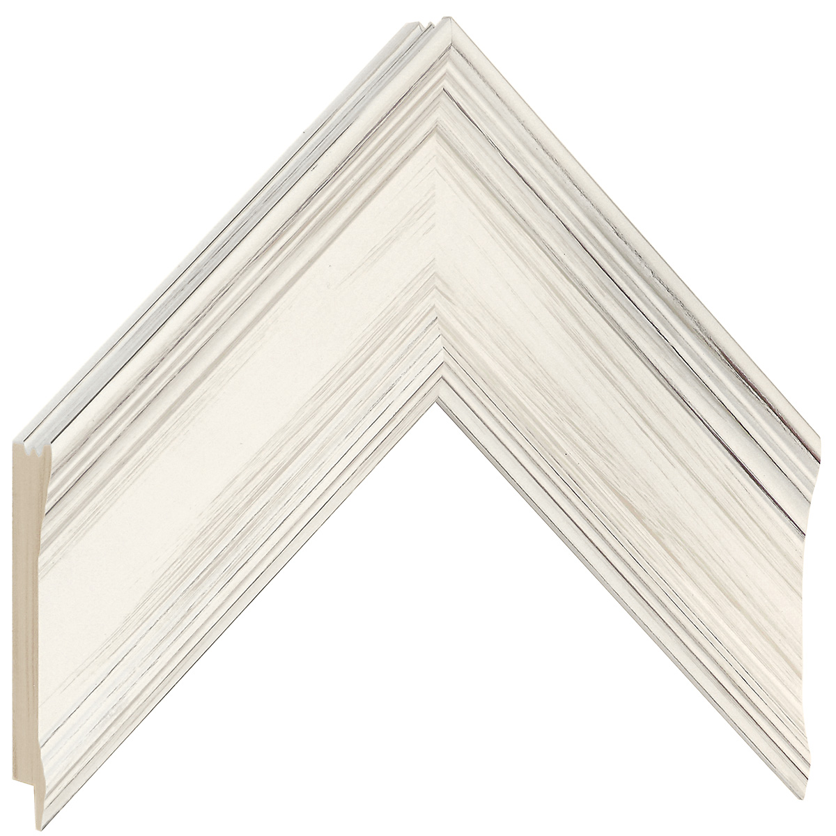 Moulding finger-jointed pine width 68mm height 30 - Cream finish - Sample