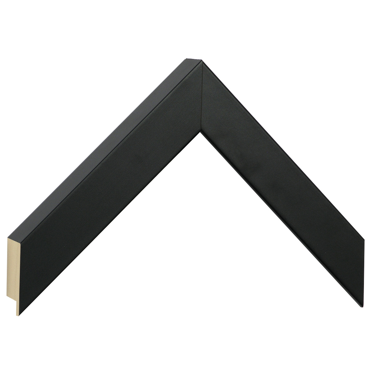 Moulding ayous, width 30mm height 32 - matt black - Sample