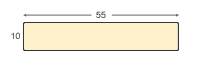 Moulding ayous, width 55mm, height 10mm, bare timber - Profile