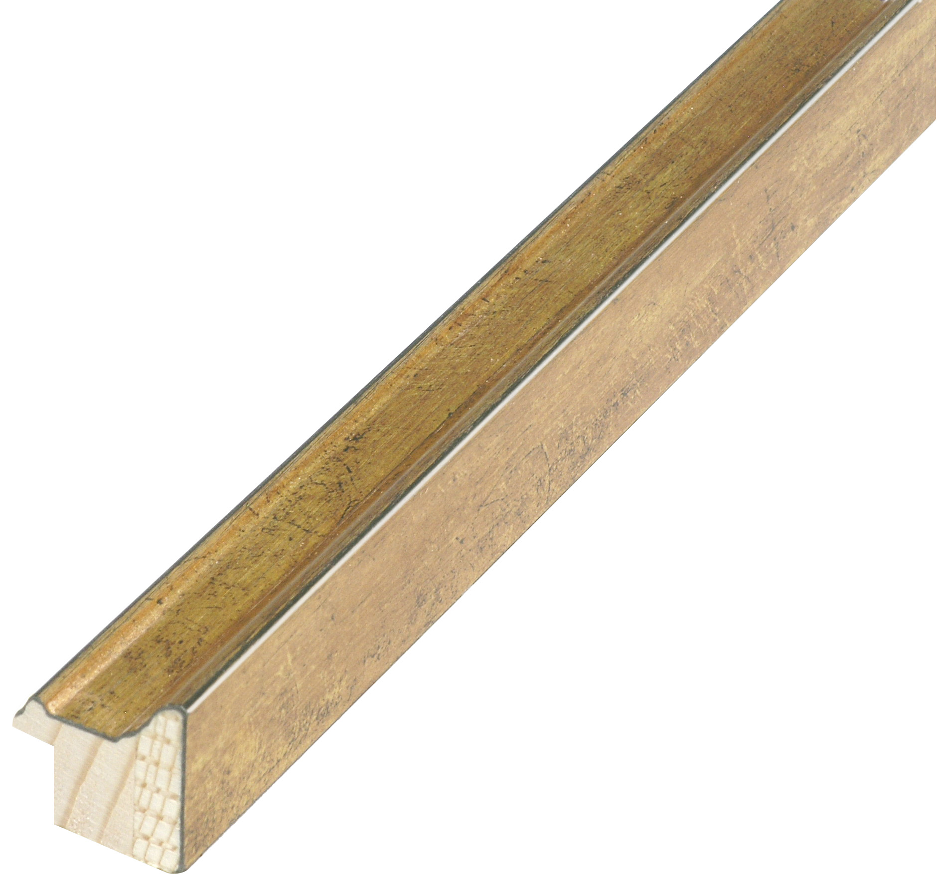 Moulding finger-jointed pine - width 23mm height 25 - golg