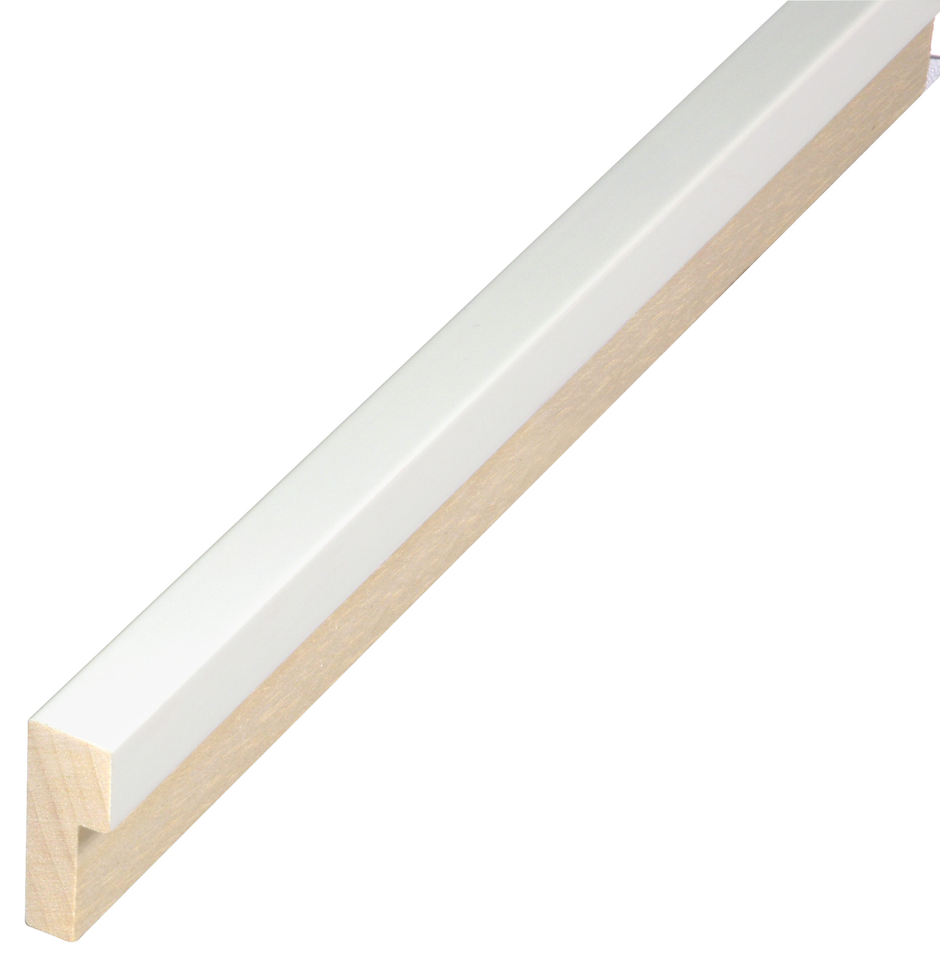 Moulding ayous - Widht 15 mm - Height 40 mm - Matt white 